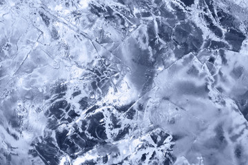 The texture of the ice