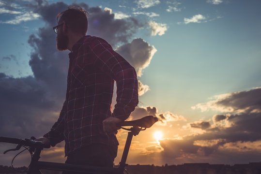 Man with bike