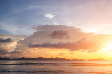 Fototapeta na wymiar Beautiful sunset in El Nido, Palawan island, Philippines