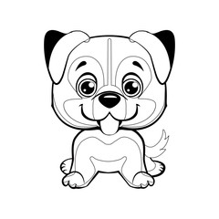 Australian shepherd cartoon.