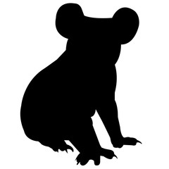 Koala Silhouette Vector Graphics © Loveleen