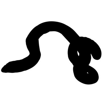 Round worms Silhouette Vector Graphics