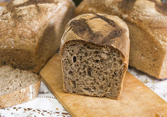 Slice of brown bread