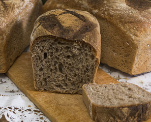 Slice of brown bread