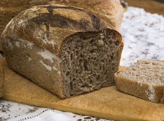 Slice of brown bread
