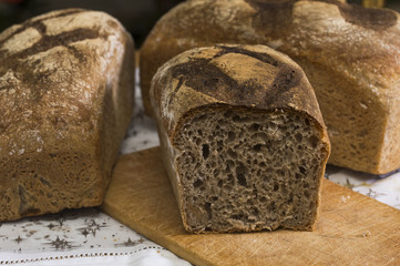Slice of brown bread