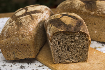 Slice of brown bread