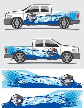 proffesional truck van and vehicles decal vector kit 