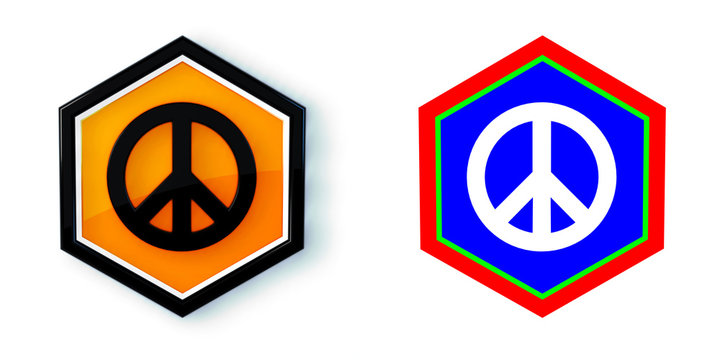 Ikona sześciobok 3D sześciokąt