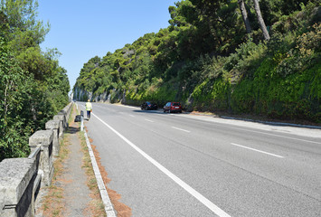 Highway in Italy at summer time