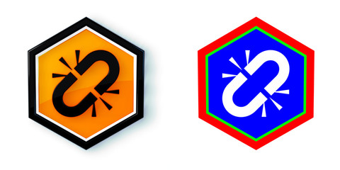 Ikona sześciobok 3D sześciokąt