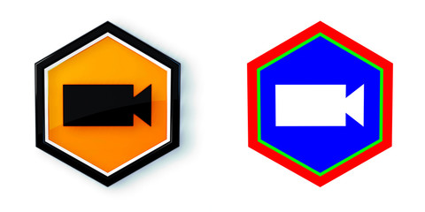 Ikona sześciobok 3D sześciokąt