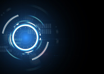 Technological interface system abstract background vector