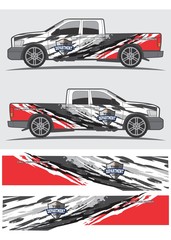 Fototapeta premium proffesional truck van and vehicles decal vector kit 