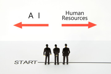 ビジネスイメージ―人工知能か人材か