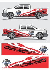 proffesional truck van and vehicles decal vector kit 