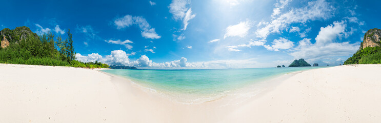 Delightful panorama Poda island on a sunny day, Thailand