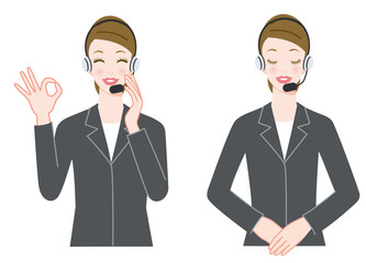 オペレーター　笑顔　挨拶