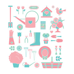 Romantic Garden Icon set