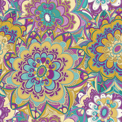Seamless abstract floral pattern. Vector background