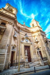 Fototapeta na wymiar Valletta, Malta: Basilica of St Dominic, also known as Basilica of Our Lady of Fair Havens and St Dominic