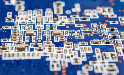 Macro photography of video card.