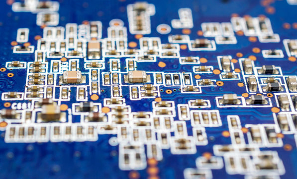 Macro photography of video card.