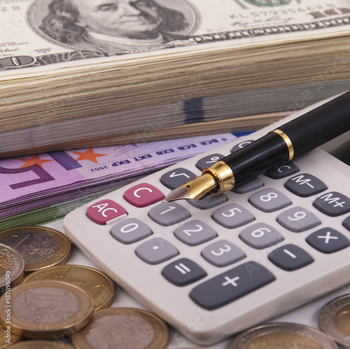 Money Calculator Pen Stock Photo And Royalty Free Images On Money Calculator Pen