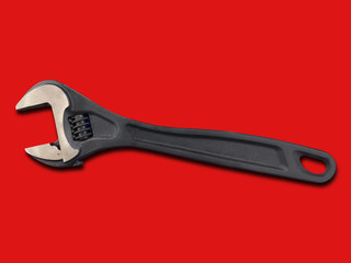 Obraz premium Wrench with a black handle