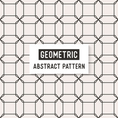 Fototapeta premium Abstract black and white seamless pattern.