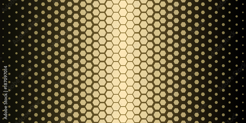 Aufkleber abstract geometric pattern. hipster fashion design print hexagonal pattern. gold honeycombs on a bla