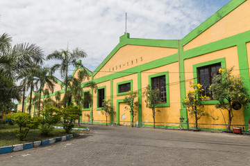 Entrance of an old sugar factory near Surabaya in Indonesia