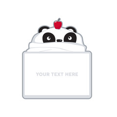 bear panda vector message speech bubble note paper illustration cartoon