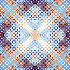 Seamless background. Geometric abstract diagonal pattern in low poly pixel art style.