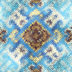 Seamless background pattern. Imitation of a texture of rough canvas painted with paint.