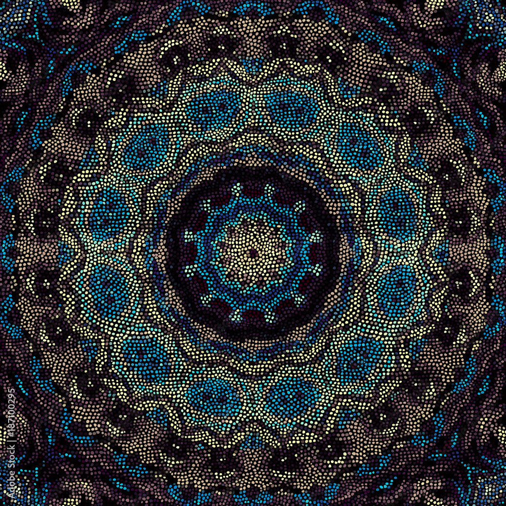 Leinwandbilder seamless background pattern. irregular decorative geometric mosaic art tile pattern from uneven brok