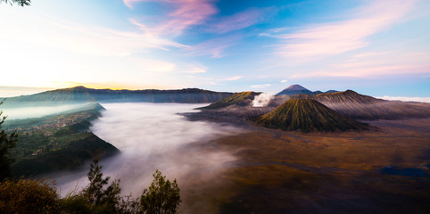Bromo volcano during sunrise