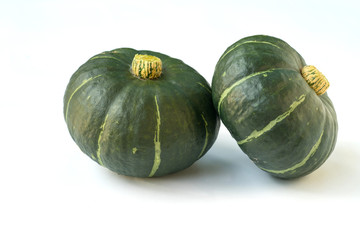 whole of Japanese pumpkin  on a white background