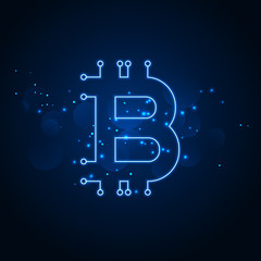 bitcoin technology network digital background