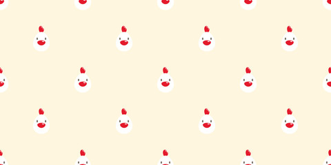 Chicken Seamless easter egg vector Pattern scarf isolated wallpaper tile background