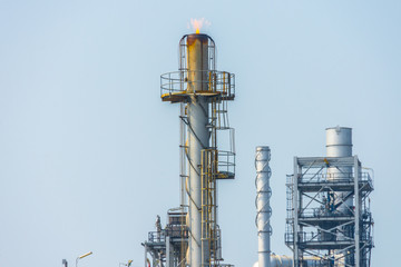 Industrial zone. Plant oil and gas refinery industry.