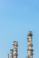 Industrial zone. Plant oil and gas refinery industry.