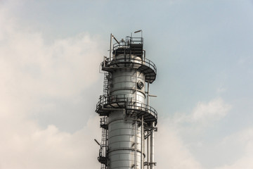 Industrial zone. Plant oil and gas refinery industry.