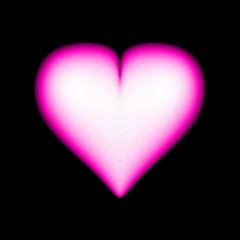 Big 3d Red Heart, Vector Illustration