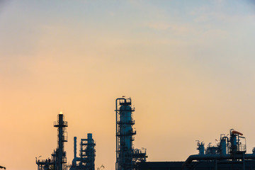 Industrial zone. Plant oil and gas refinery industry.