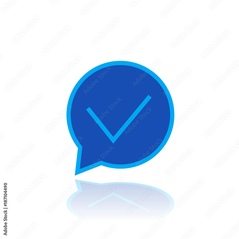 Sticker tick, check mark, correct, accept icon