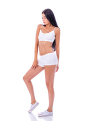Fototapeta premium Portrait full length of young woman