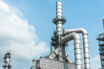 Industrial zone. Plant oil and gas refinery industry.