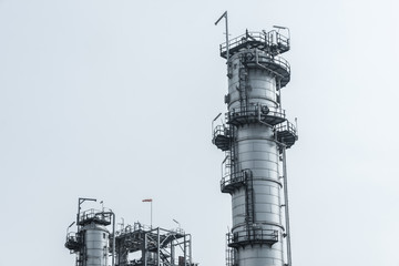 Industrial zone. Plant oil and gas refinery industry.