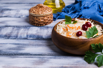 Sauerkraut with carrots and cranberries
